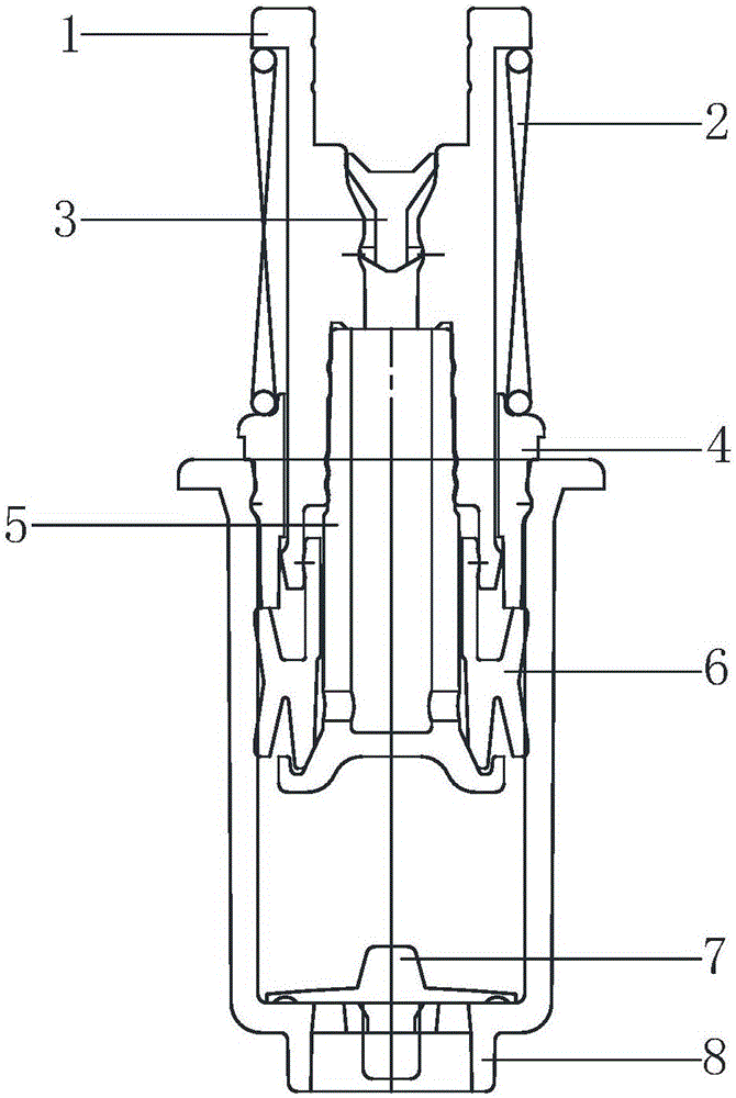 Double-valve pump core structure with pressure retaining and boosting functions