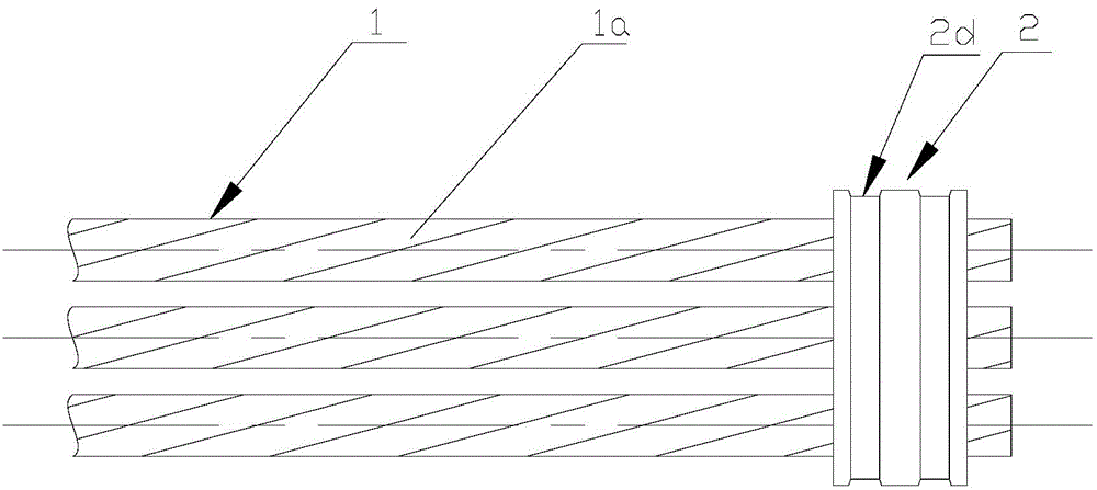 Constraint ring for finished steel strand harness