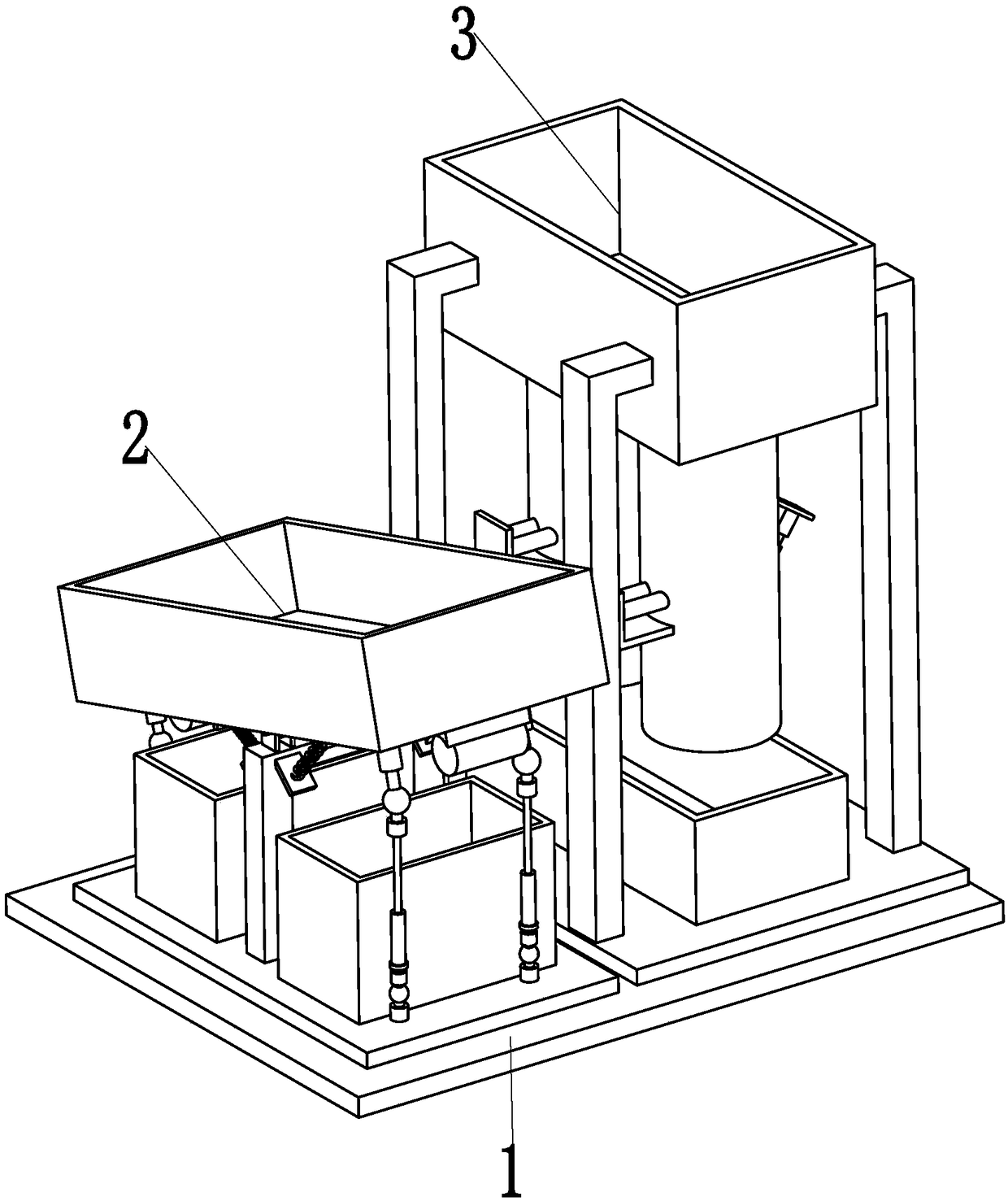 A capsule screening and crushing machine