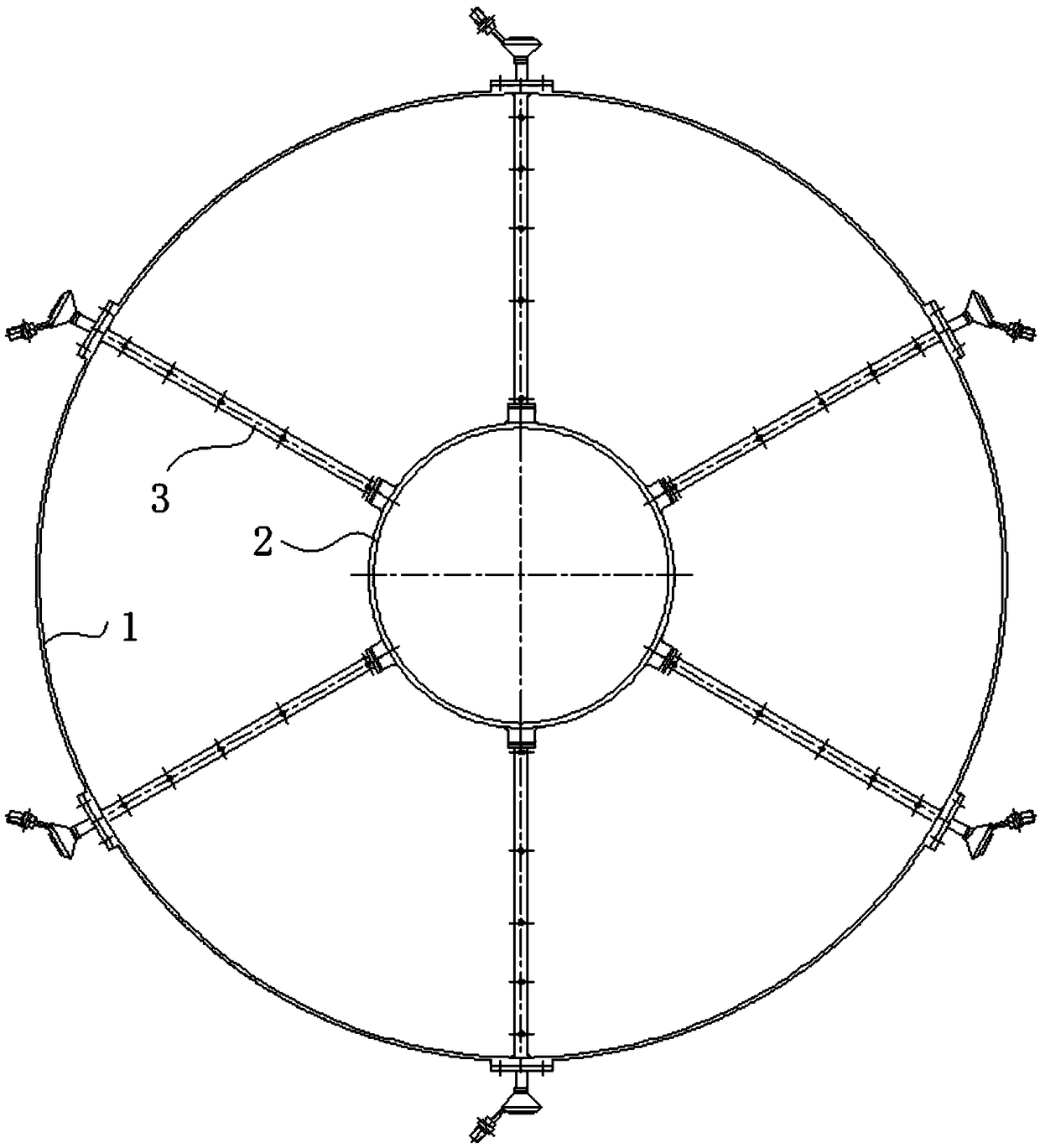 A Total Pressure Rake Structure of Intake Distortion