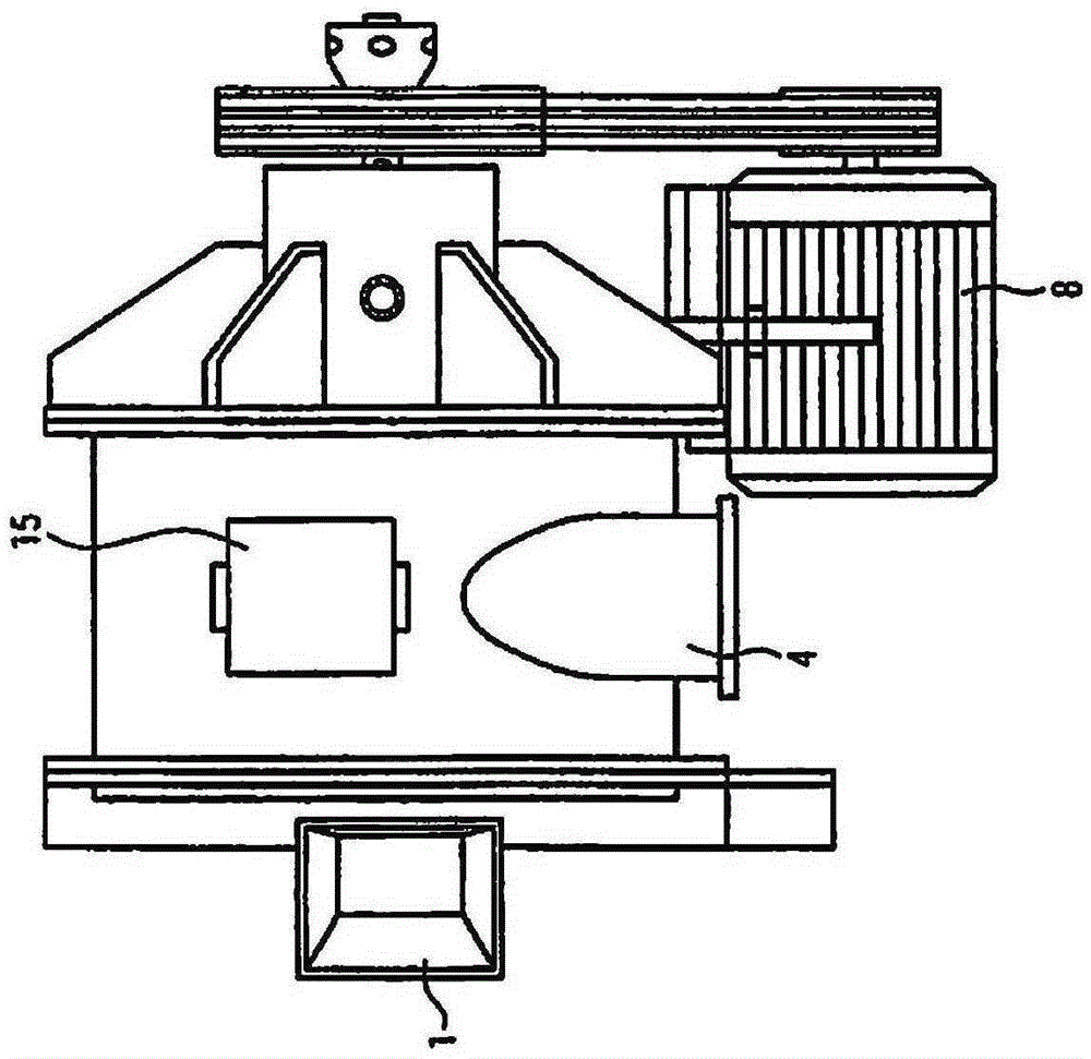 Device and method for ore-crushing with recycling