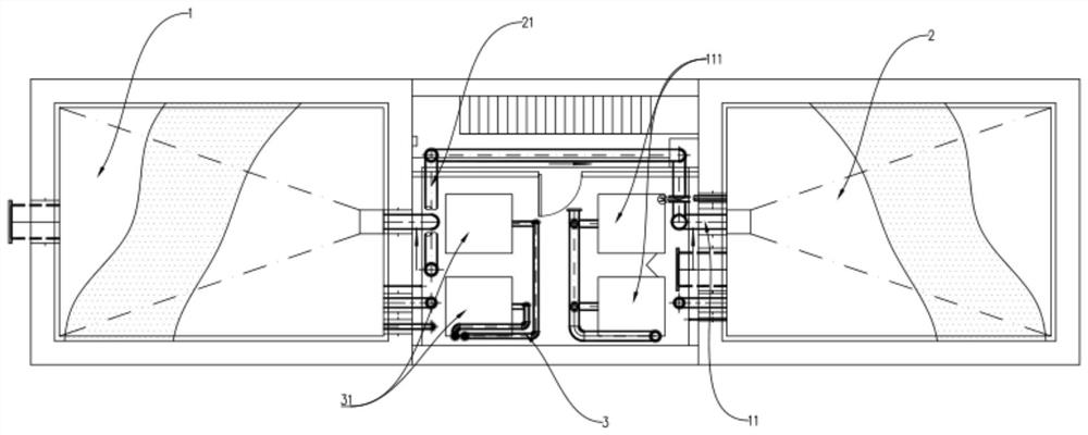 Magnetic coagulation clarification tank and BAF combined process with effluent indexes reaching ground surface IV-type water standard