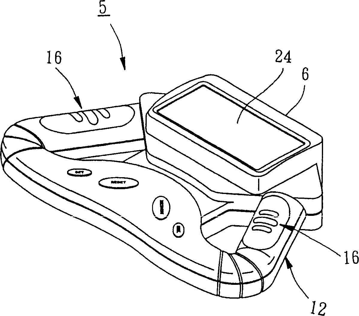 Body temperature sensing device for proceeding measurement through hand grasping mode