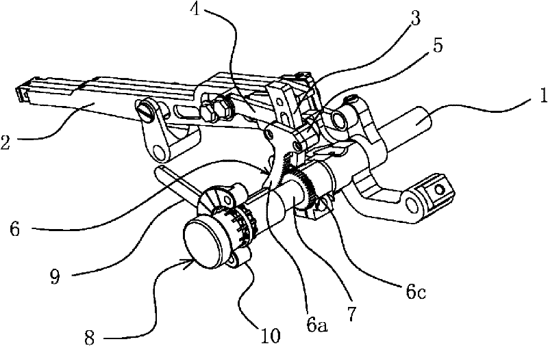 Adjusting device for differential mechanism of straight flat seaming machine