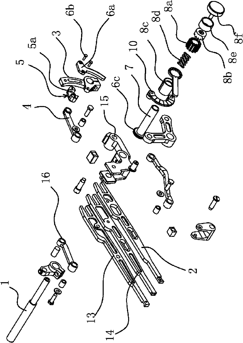 Adjusting device for differential mechanism of straight flat seaming machine