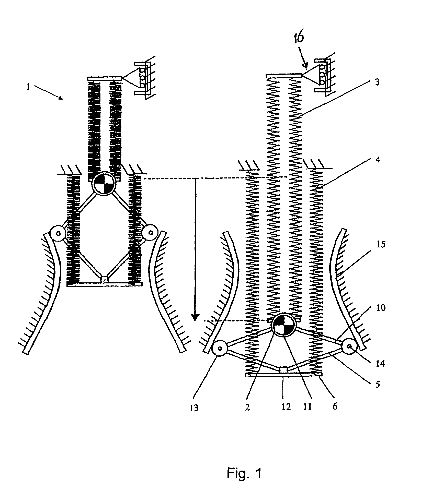 Apparatus for exercising a force on a load