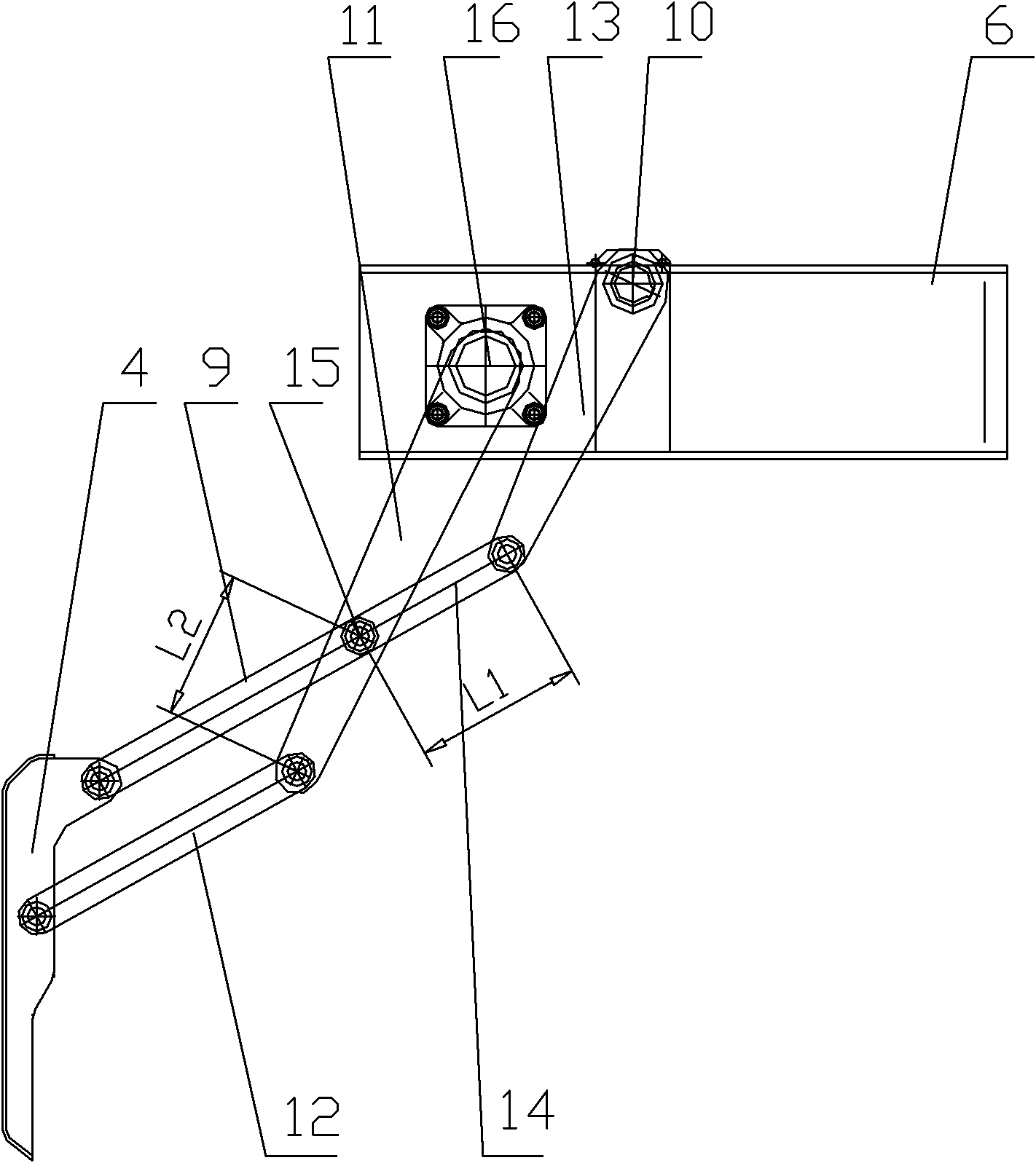 Device for pushing and feeding tail materials in silo