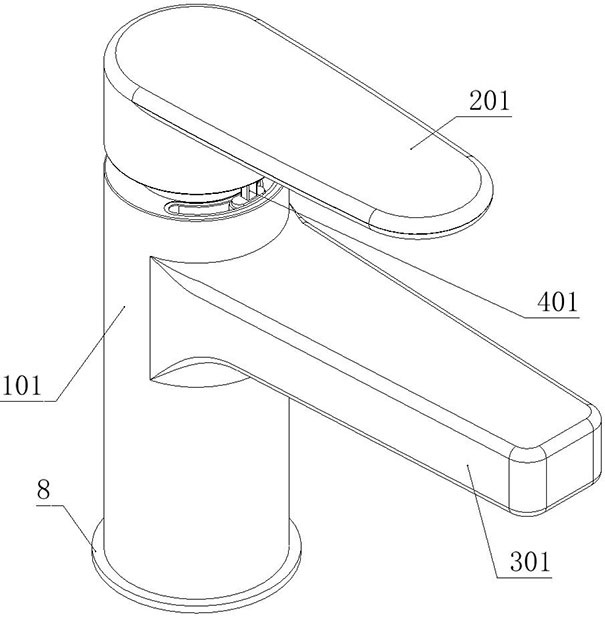 A safe hot and cold water faucet