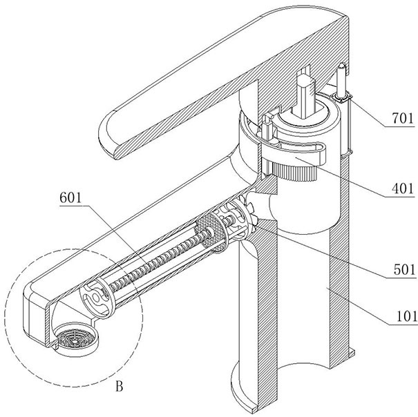 A safe hot and cold water faucet