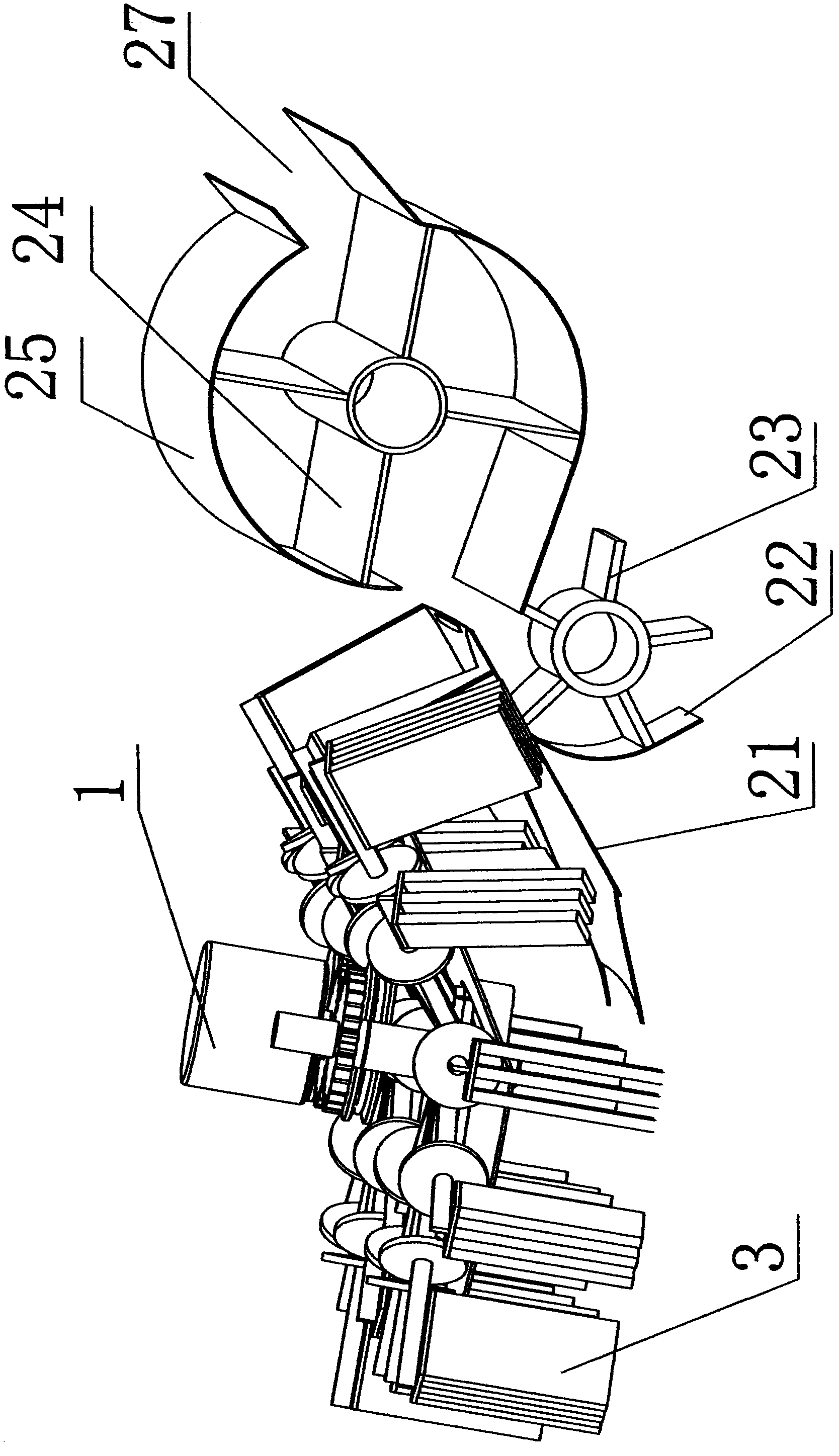 Pure sweep-type sweeping system for road sweeper