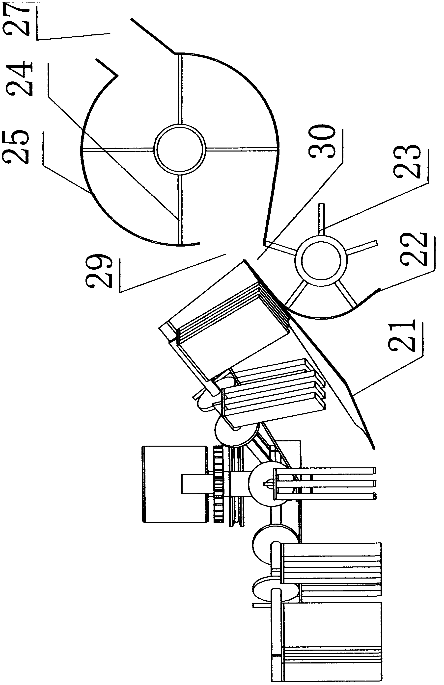 Pure sweep-type sweeping system for road sweeper