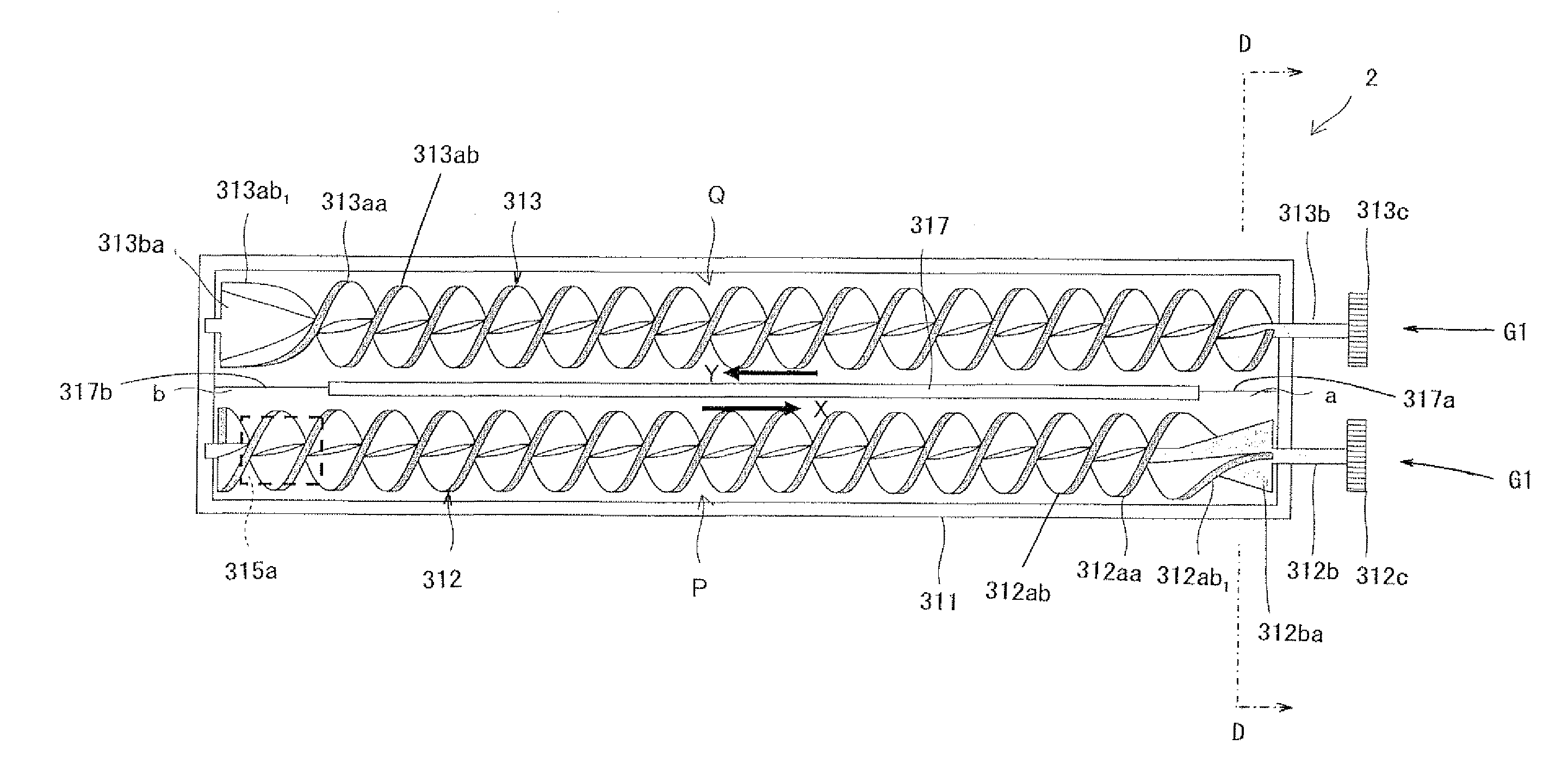 Developer Conveying  Device and Development Device, Toner Cartridge, and Cleaning Unit that are Provided with Developer Conveying Device