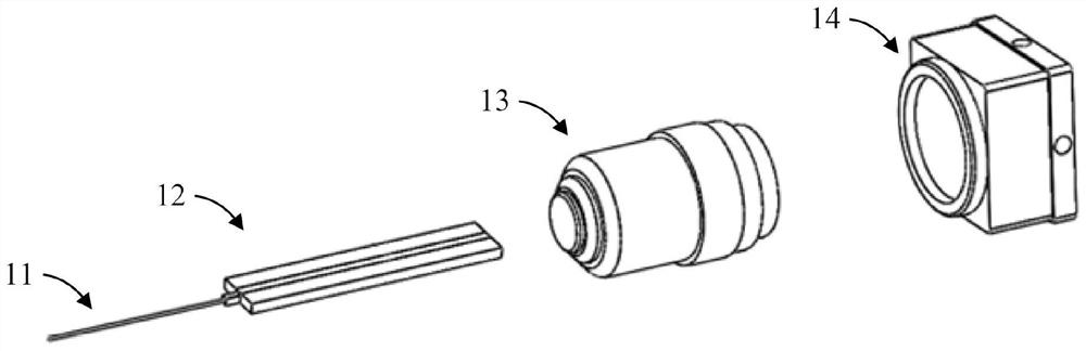 Device and method for measuring emergent mode field of optical chip