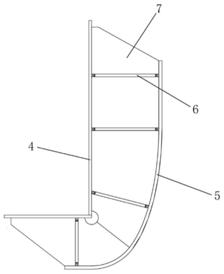 Landing turning-over method for a transverse bulkhead block of container ship