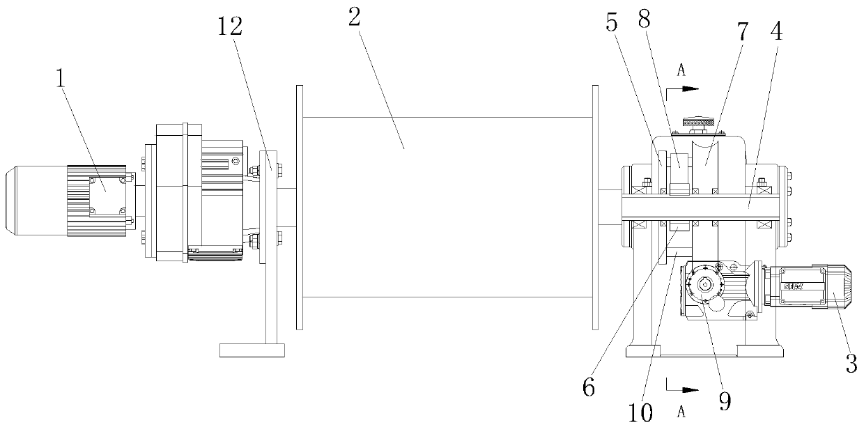 Worm wheel type ratchet wheel type hoisting mechanism