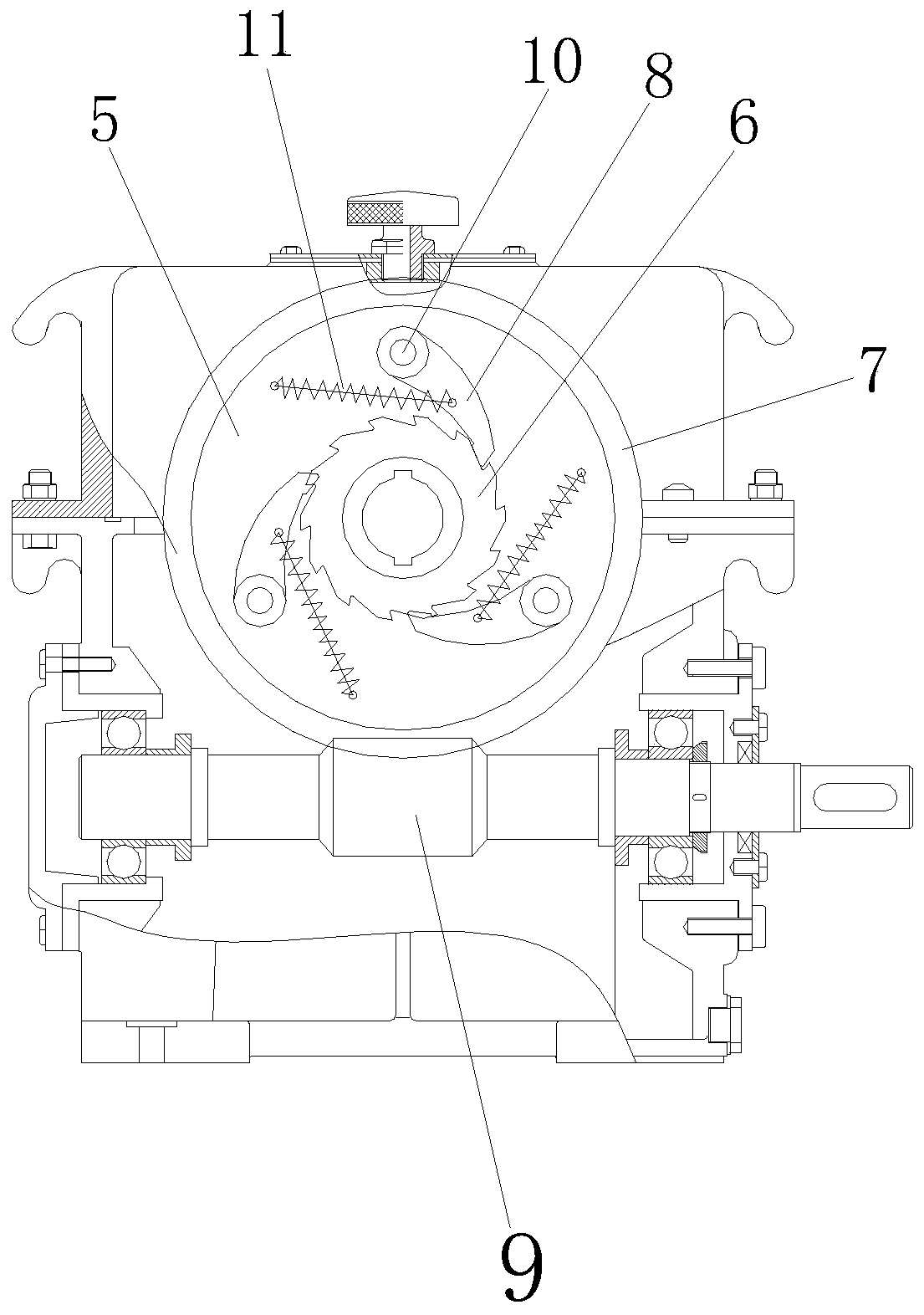 Worm wheel type ratchet wheel type hoisting mechanism