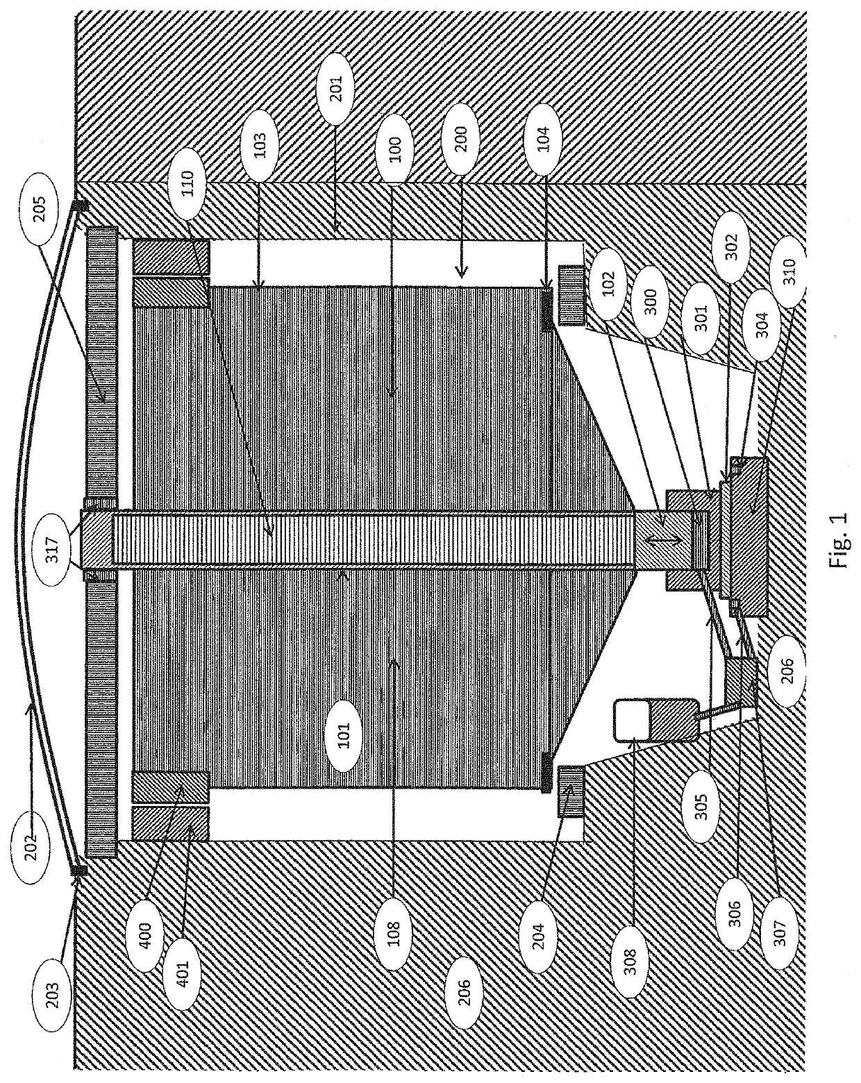 Large scale flywheel for energy storage