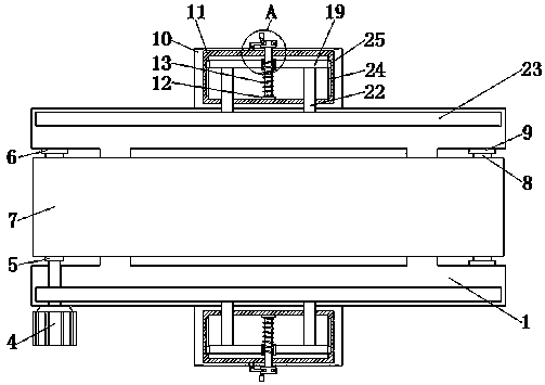 Conveying device for disposable lunch box processing