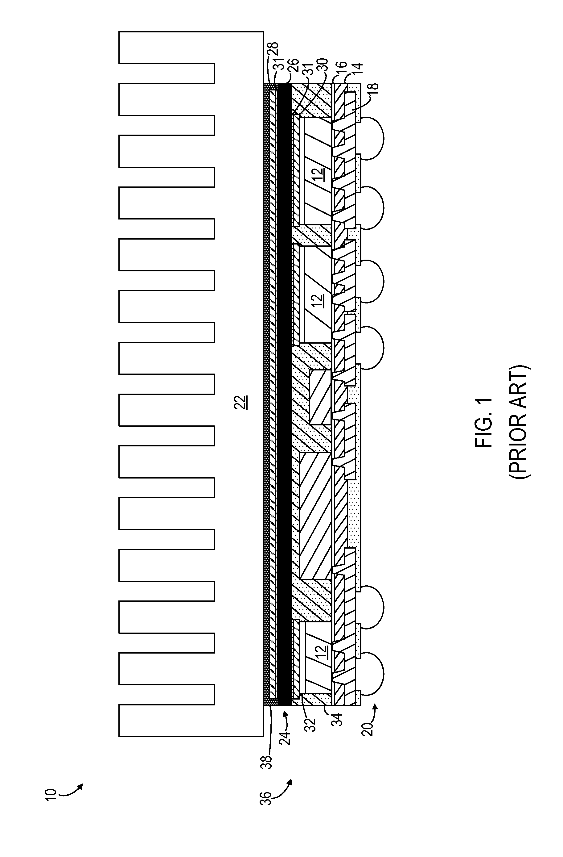 Power overlay structure and method of making same