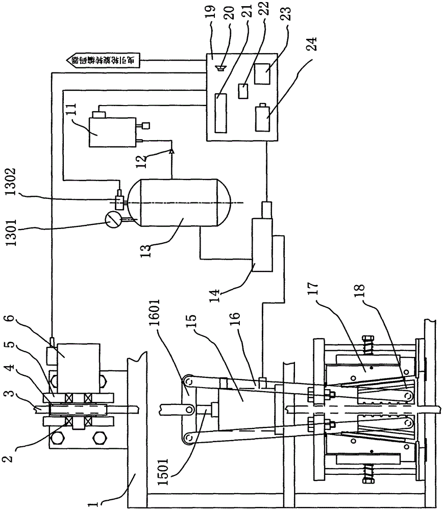 Auxiliary control device of elevator safety tongs