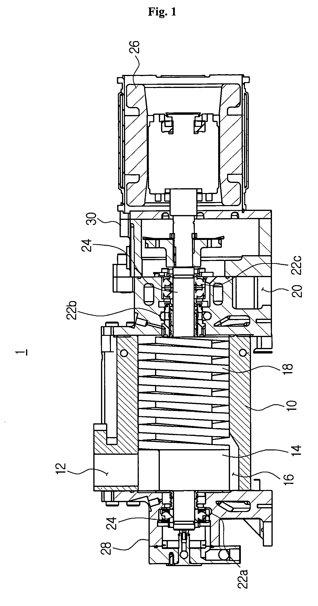 Composite dry vacuum pump having roots rotor and screw rotor