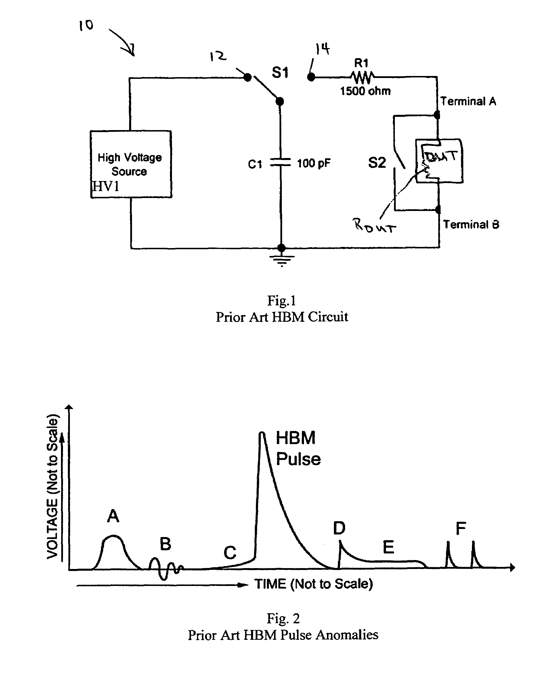 Circuit for minimizing or eliminating pulse anomalies in human body model electrostatic discharge tests