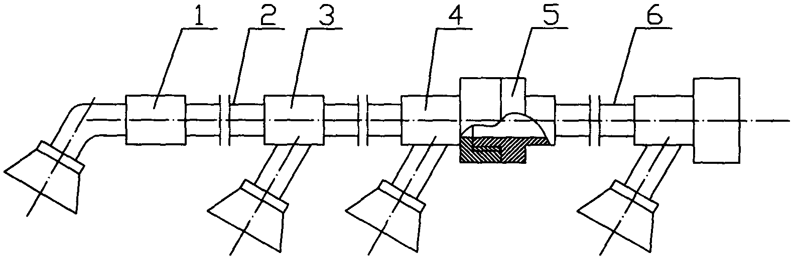Section-type spray rod of manual sprayer