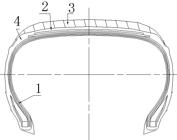 Semi-steel radial tire blank