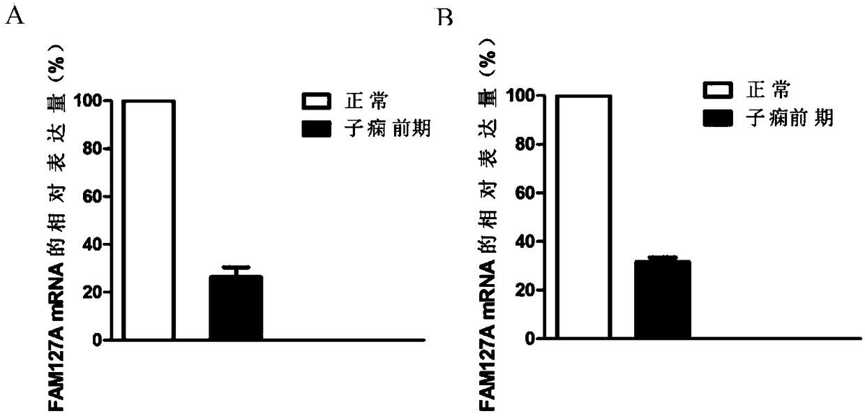 Application of FAM127A in pregnancy diseases