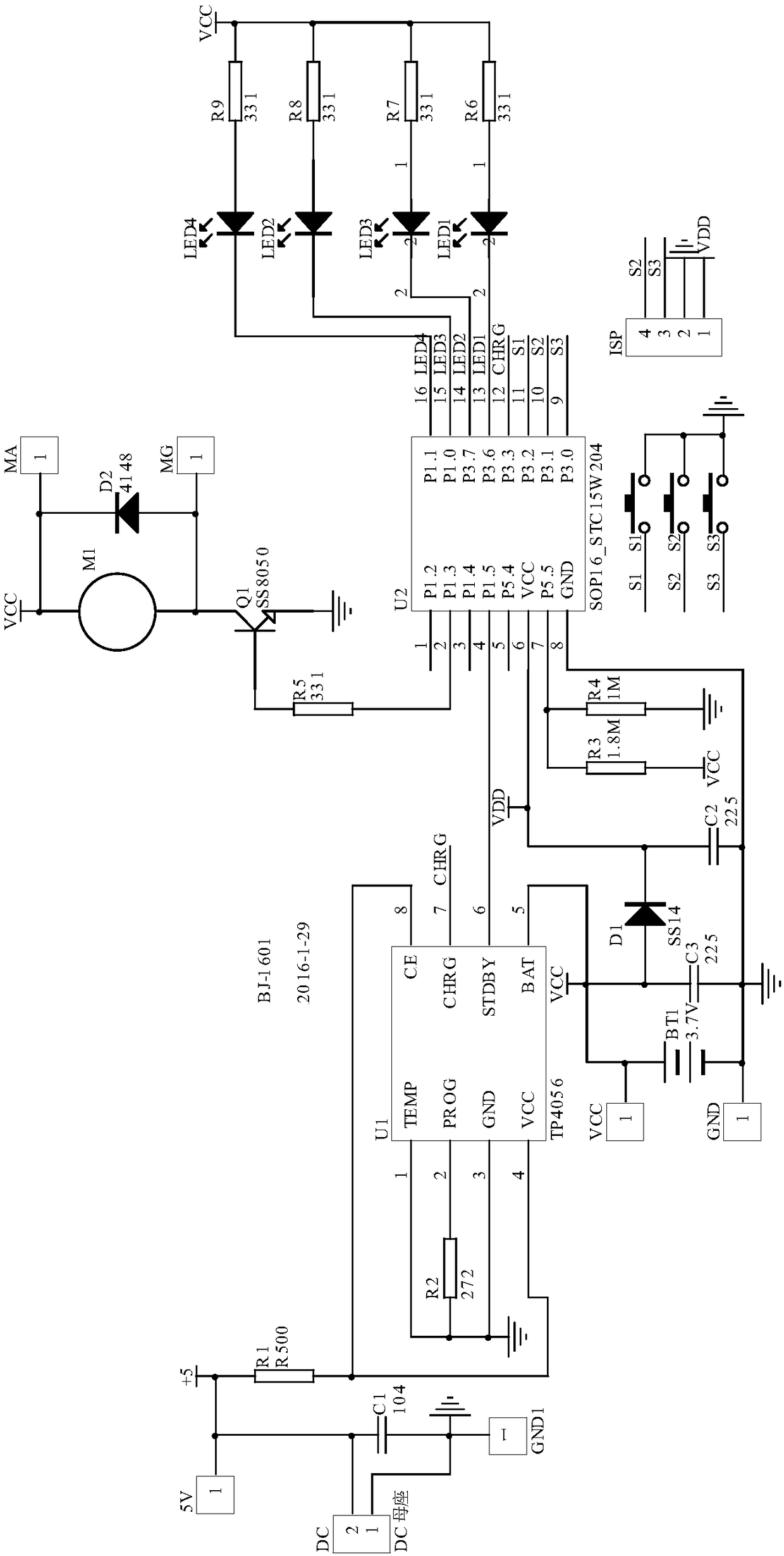 A rechargeable electric toothbrush and its control method