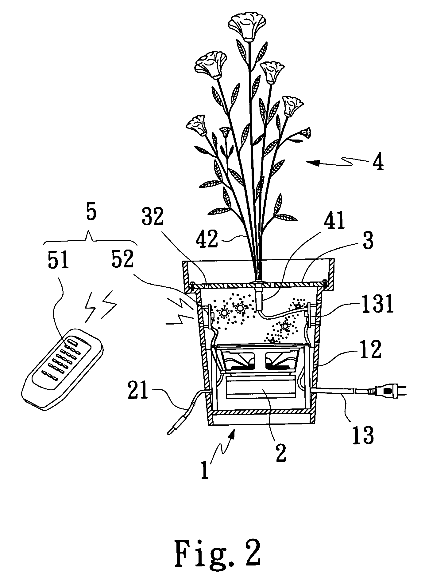 Pot-plant-shaped loudspeaker cabinet