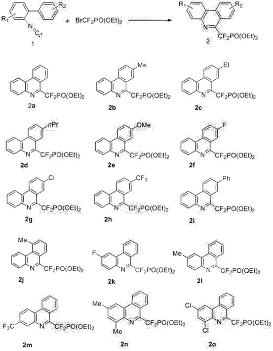 Method for preparing six fluorine phosphonic acid ester base fe organism derivatives