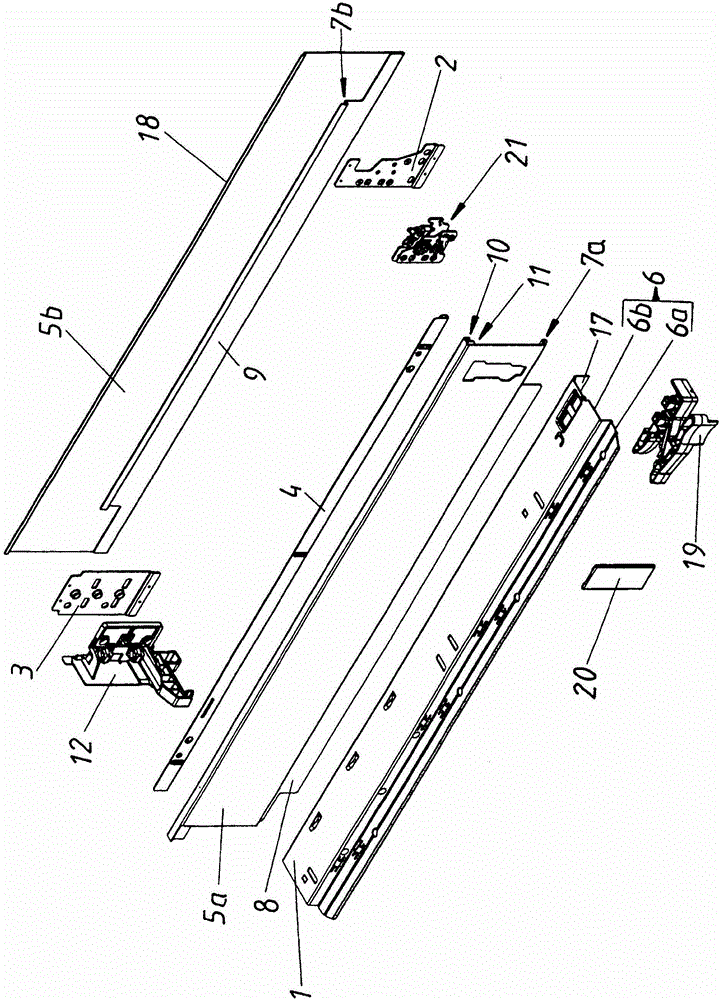 Drawer side wall having an inner wall and an outer wall