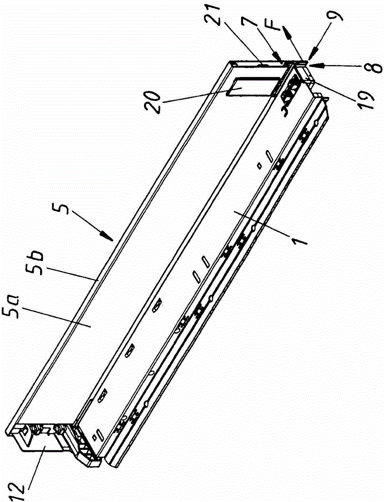 Drawer side wall having an inner wall and an outer wall