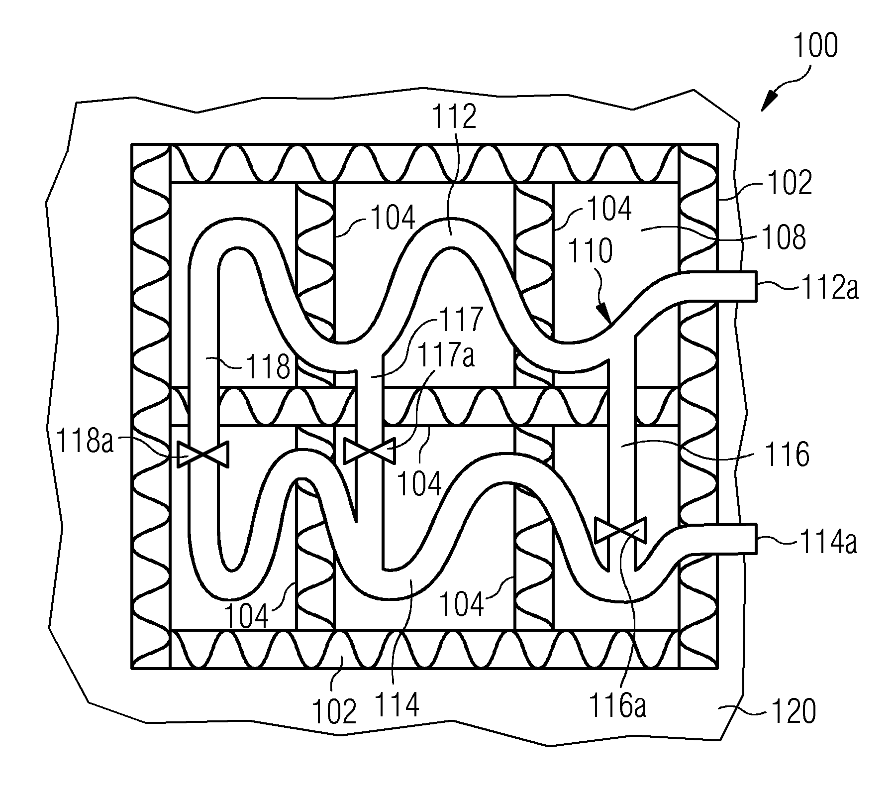 Thermal energy storage and recovery device and system having a heat exchanger arrangement using a compressed gas
