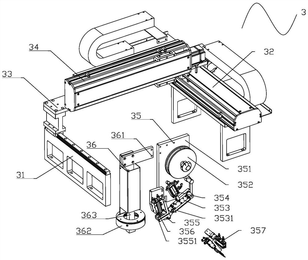 Positioning and conveying device of circuit board rubber coating machine