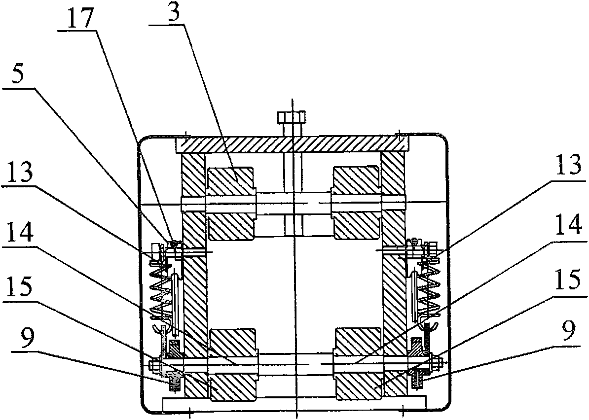 Dual roller rail clamping type falling-proof scaffold