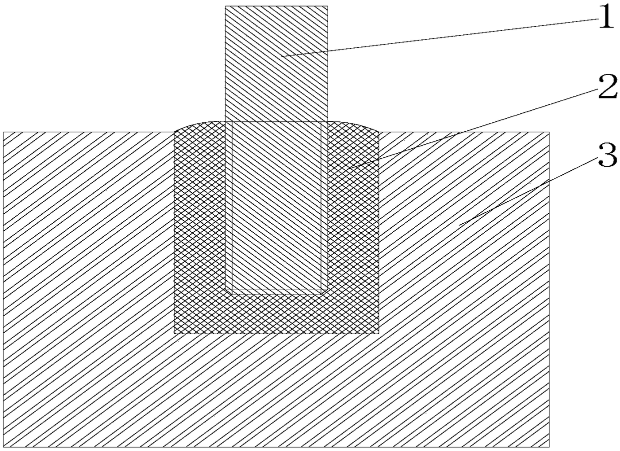 Metal ceramic-based inert anode and conductive rod connecting structure for aluminum electrolysis and preparation method thereof