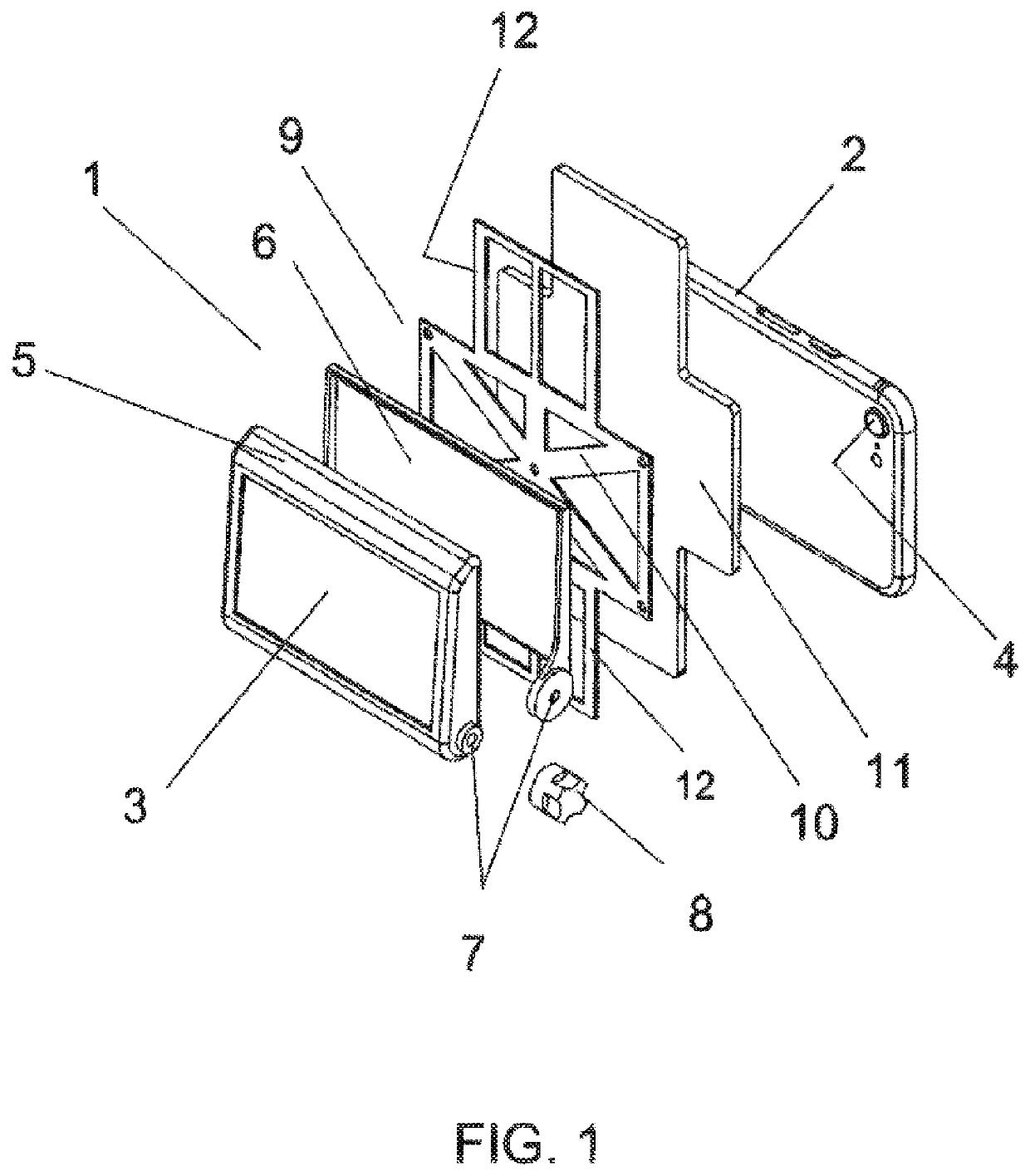 Device for displaying images captured by a smartphone camera in real time in enlarged form and higher resolution