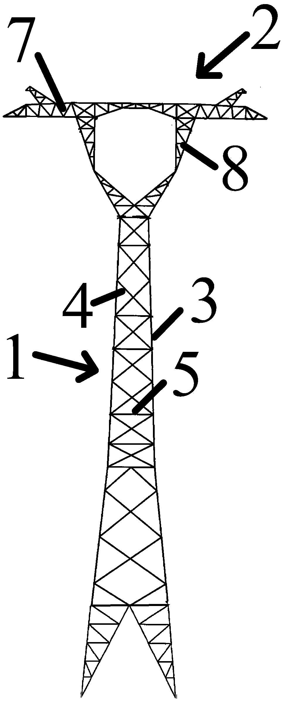 Transmission tower made of alumetized steel