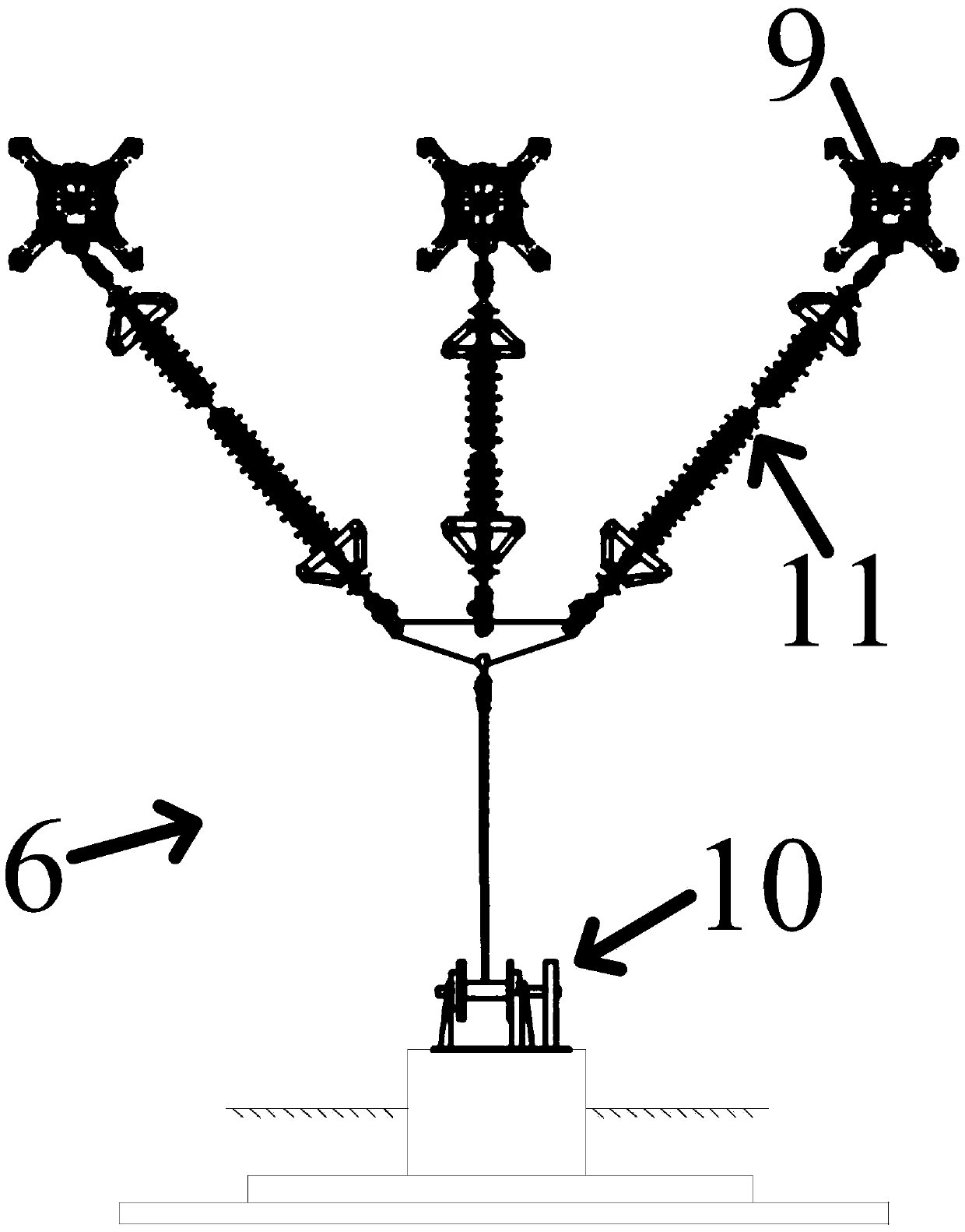 Transmission tower made of alumetized steel