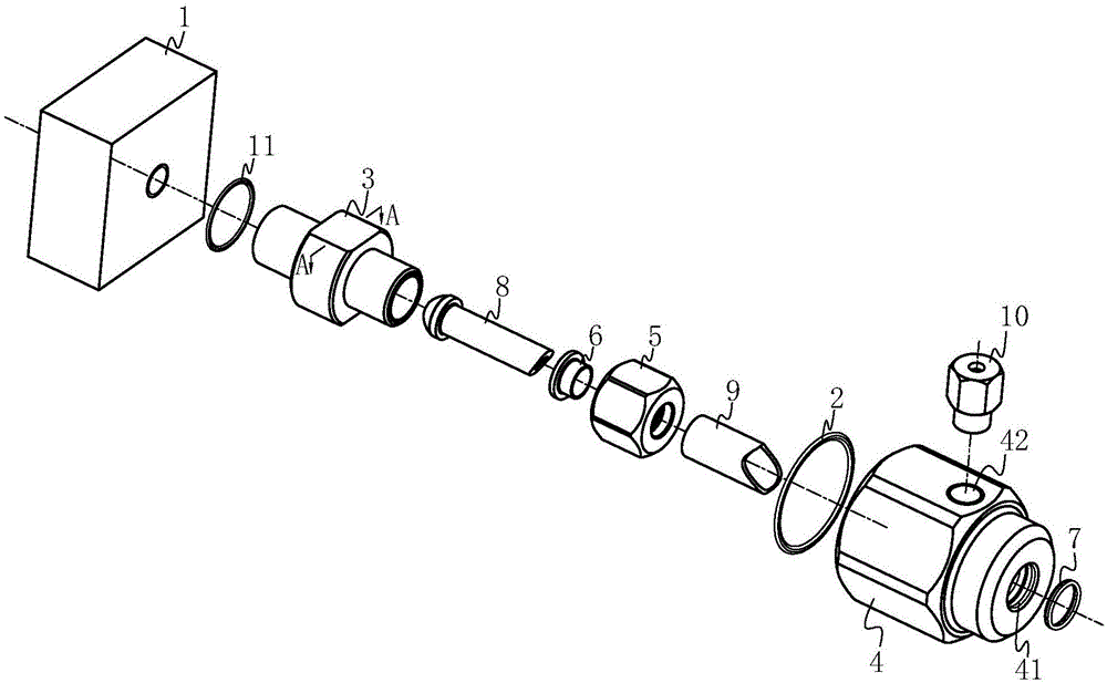 High-pressure gas joint leak-protection structure