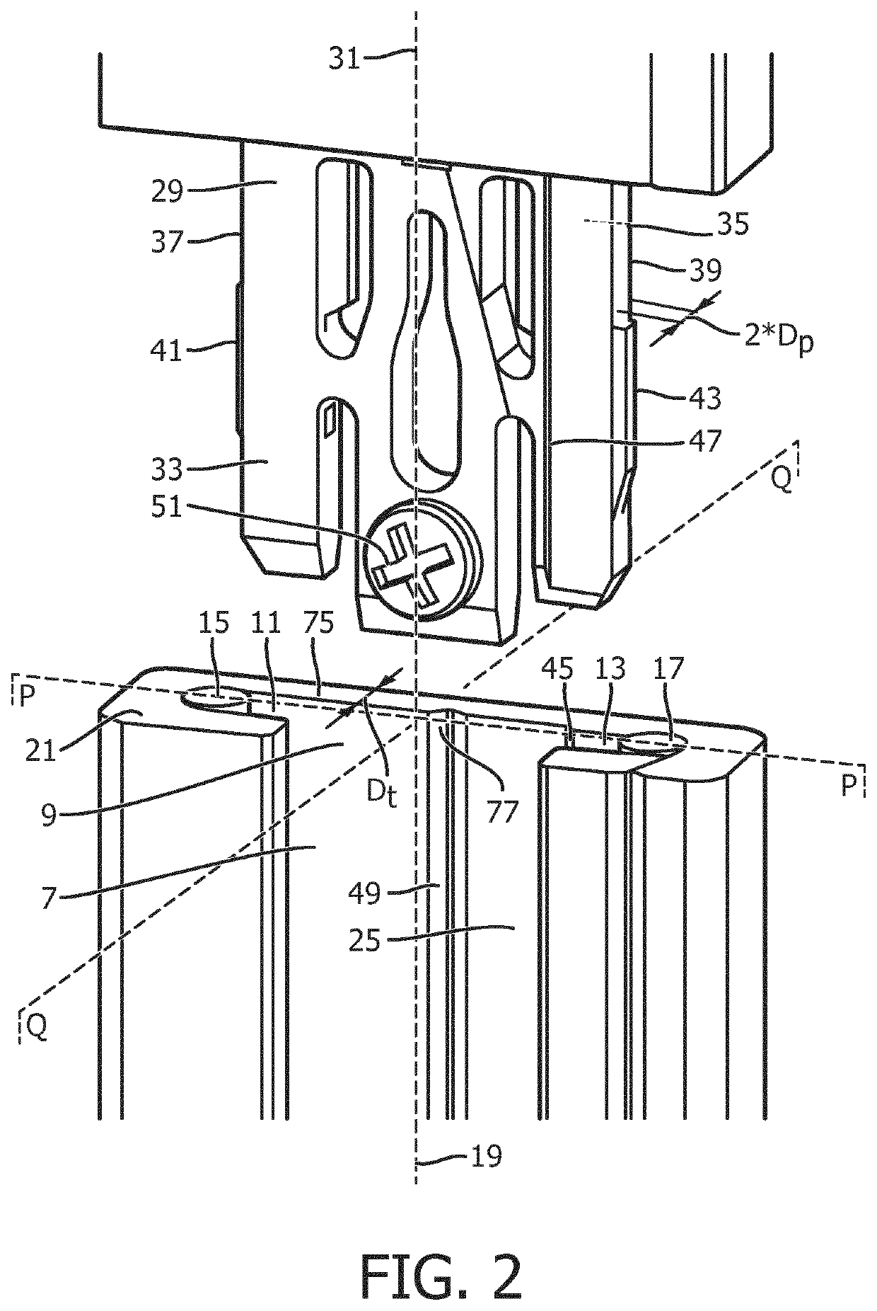 Kit of parts of track and plug