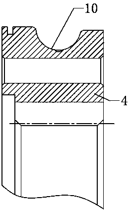 Soft-belt-free four-point-contact ball slewing support bearing