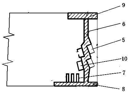 Integrated monorail beam end pre-embedding device