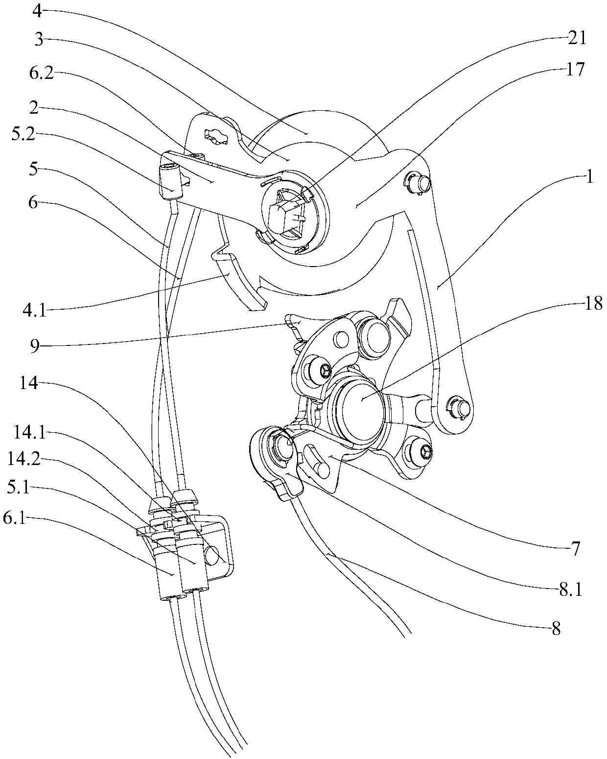 A car seat back sliding rail linkage unlocking mechanism