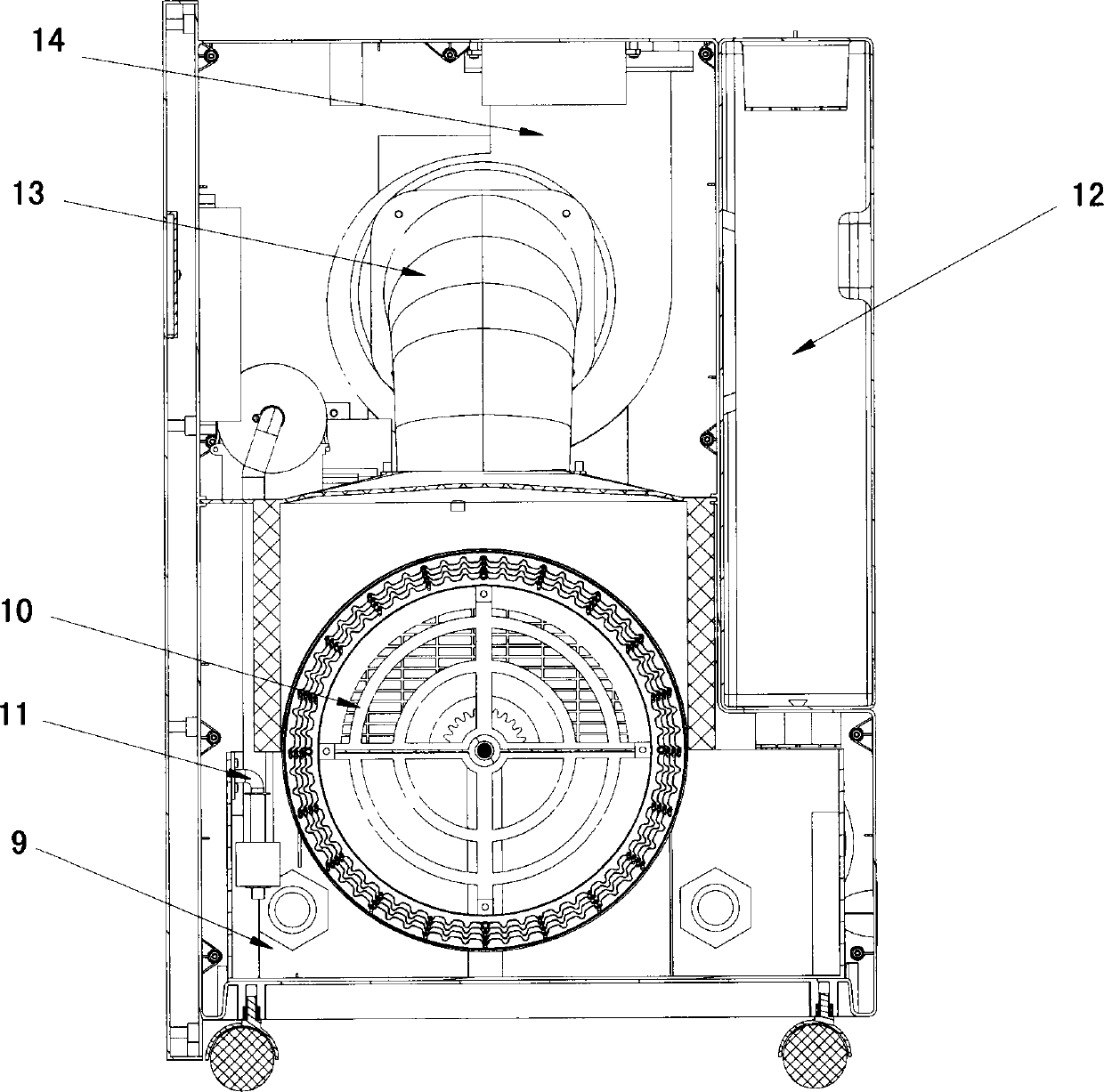 Water filtration air purifier capable of introducing fresh air and circulation air