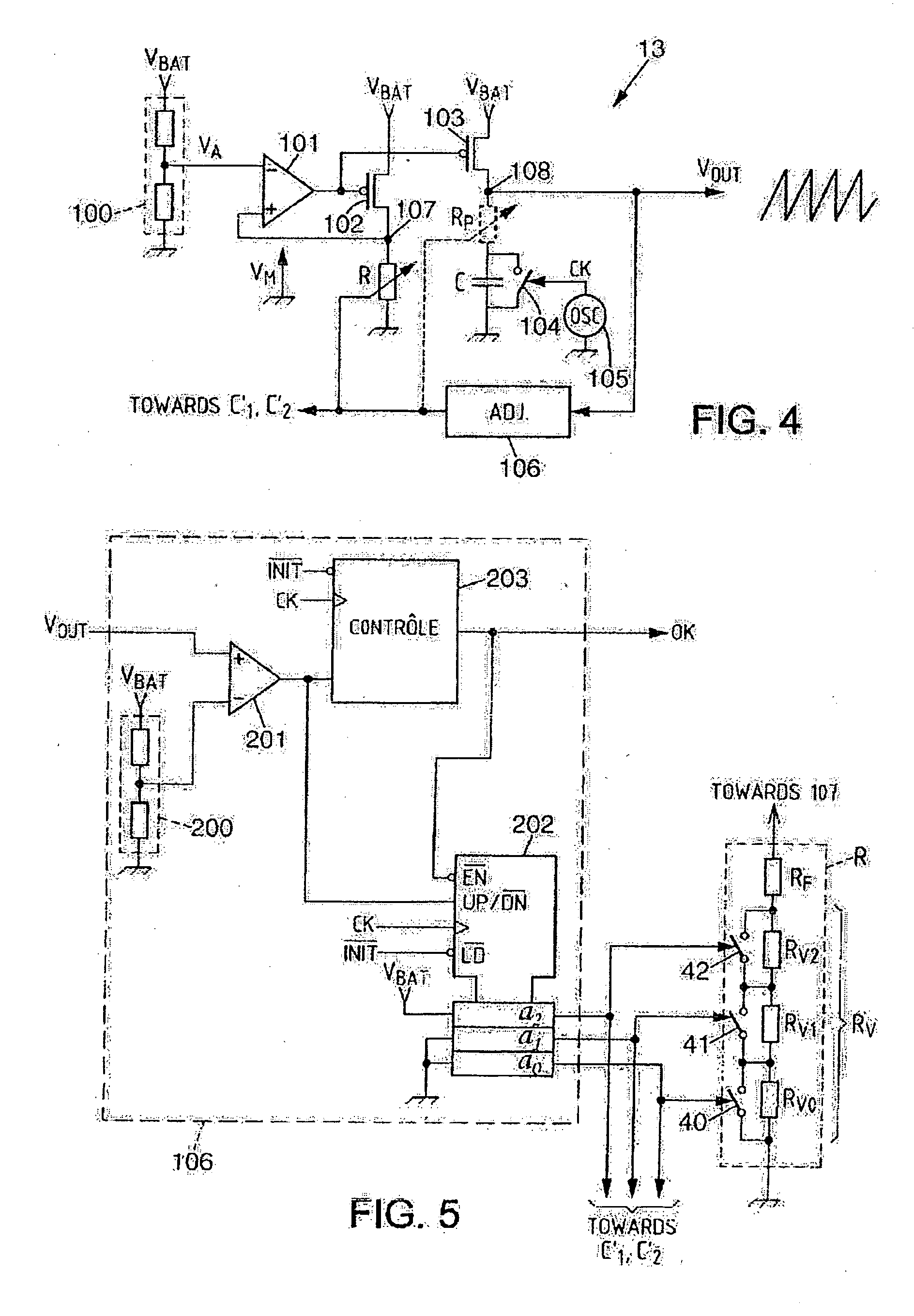 Auto-adjustment of RC cells within a circuit