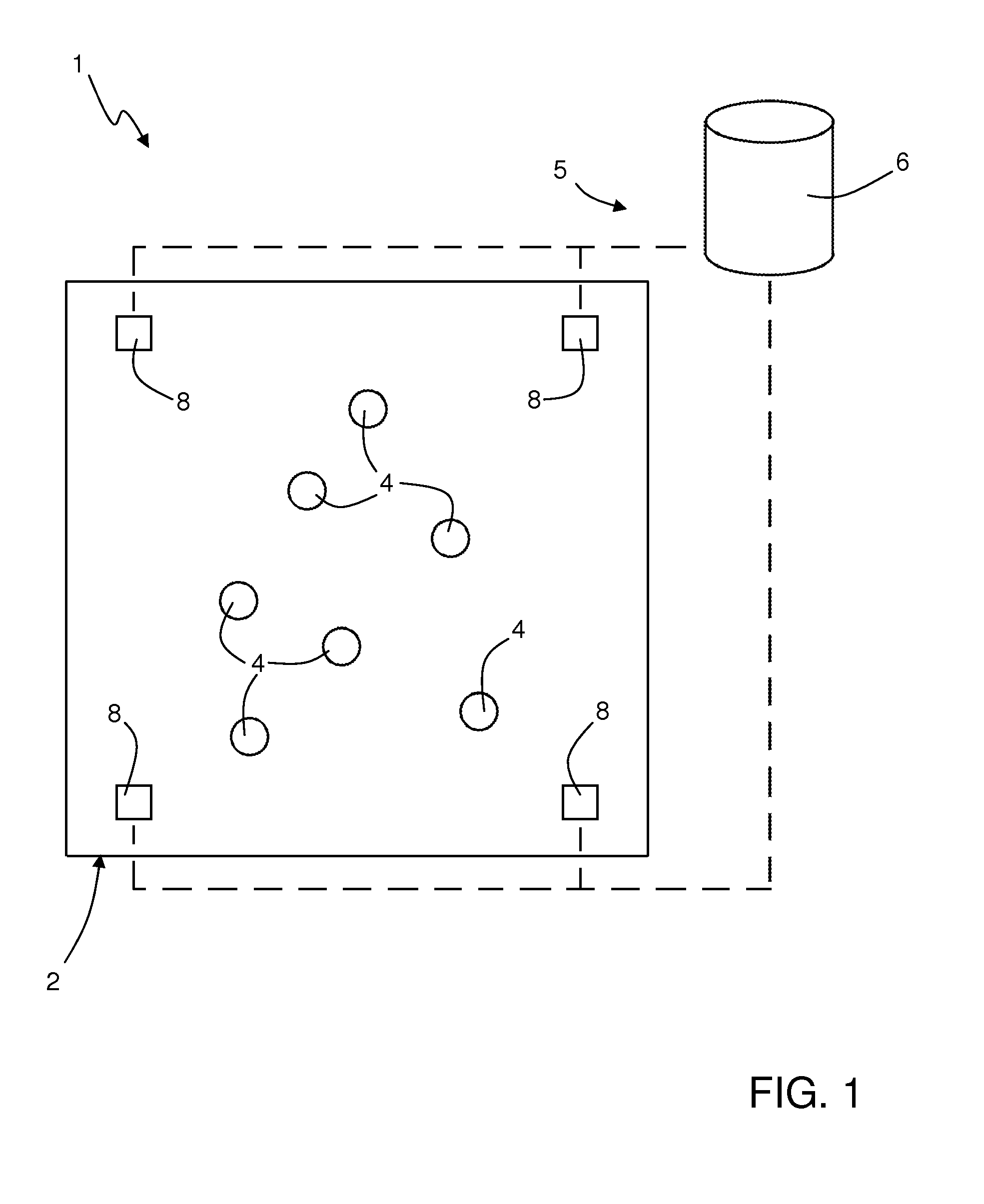 Wireless hardware device for detecting relations of distance, and system for monitoring relations of distance between wireless hardware devices