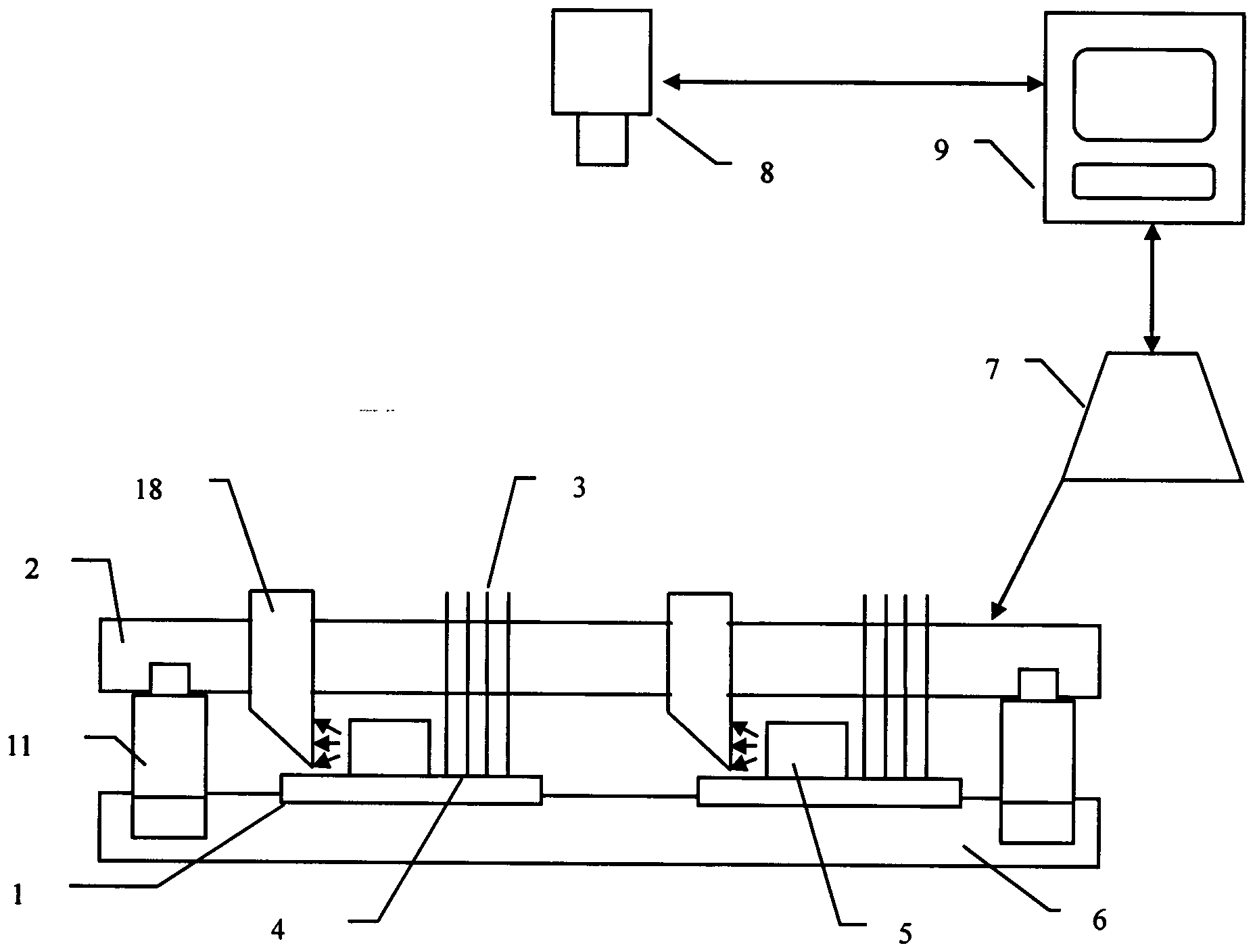 Testing device and method for LED light strips with side luminance